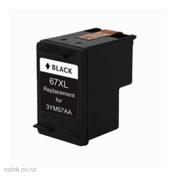 HP 67XL Genuine Black Ink Cartridge, High-Yield