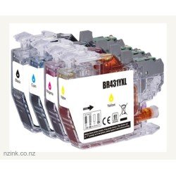 Brother LC431XL Colour Ink Cartridges (C/M/Y), Compatible